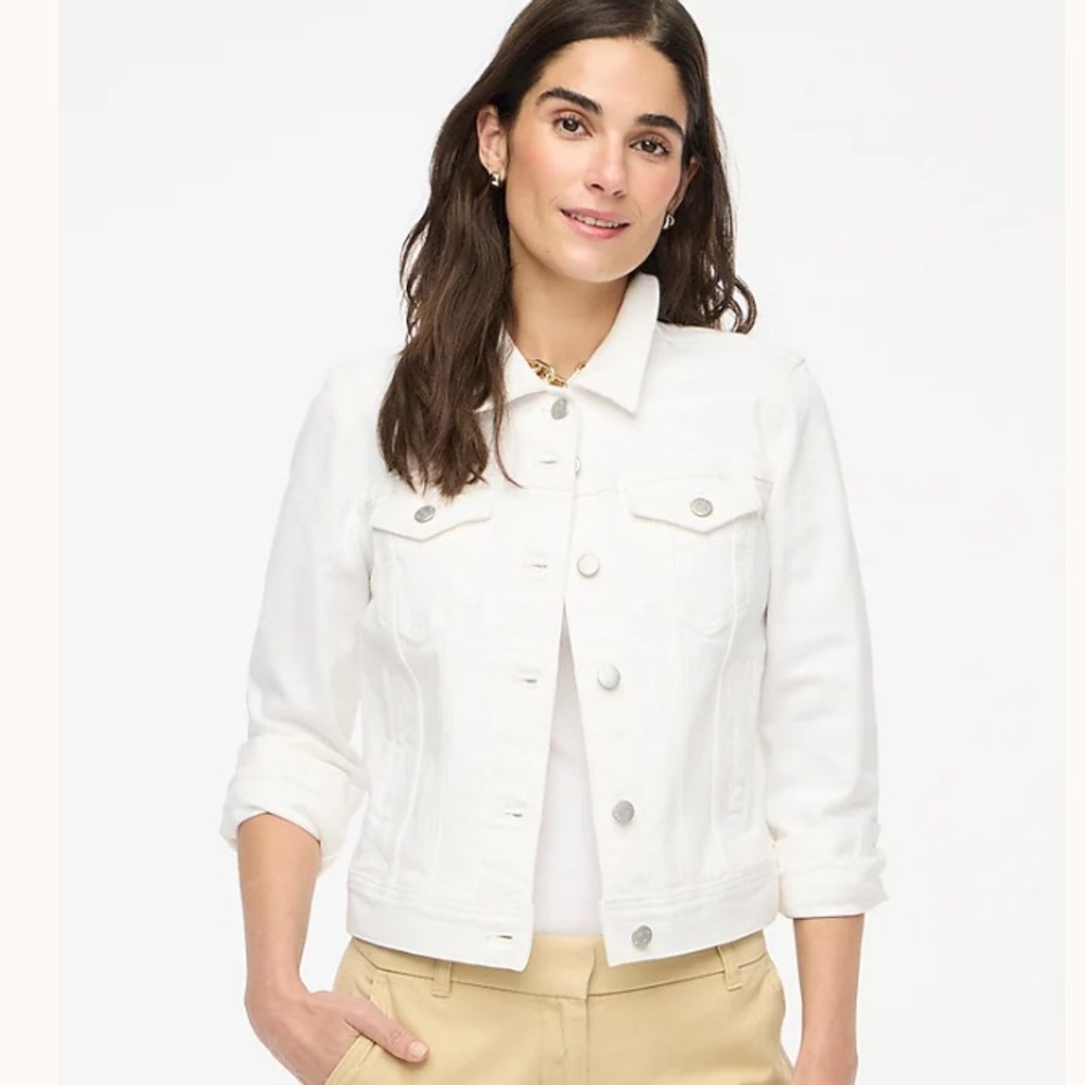 J. Crew Women's Classic White Jean Jacket